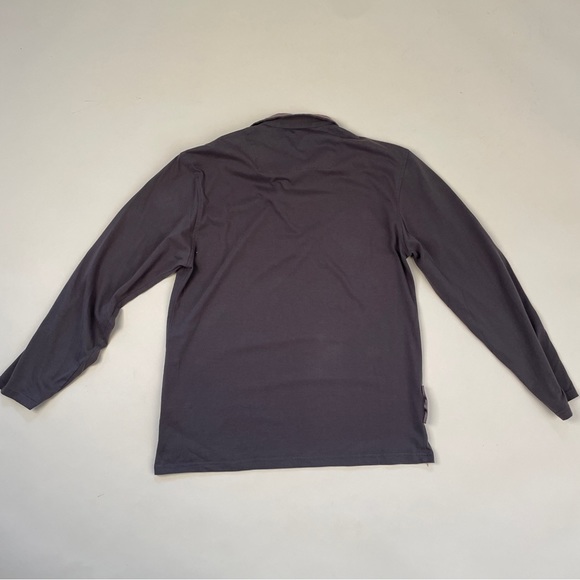 Van Laack Lufthansa First Class Men's 3/4 Button Long Sleeve Polo Shirt Medium - Picture 2 of 8